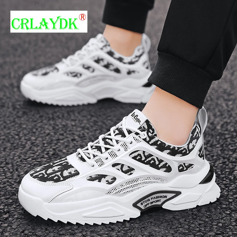 

CRLAYDK Mens Breathable Fashion Walking Shoes Non Slip Sneakers Increased Comfortable Casual Sports Boys Hommes Chaussures