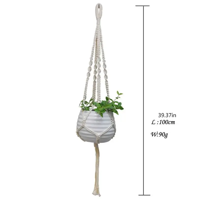 

Plant Hanger Indoor Outdoor Hanging Plant Holder Hanging Planter Stand Flower Pots for Decorations - Cotton Rope