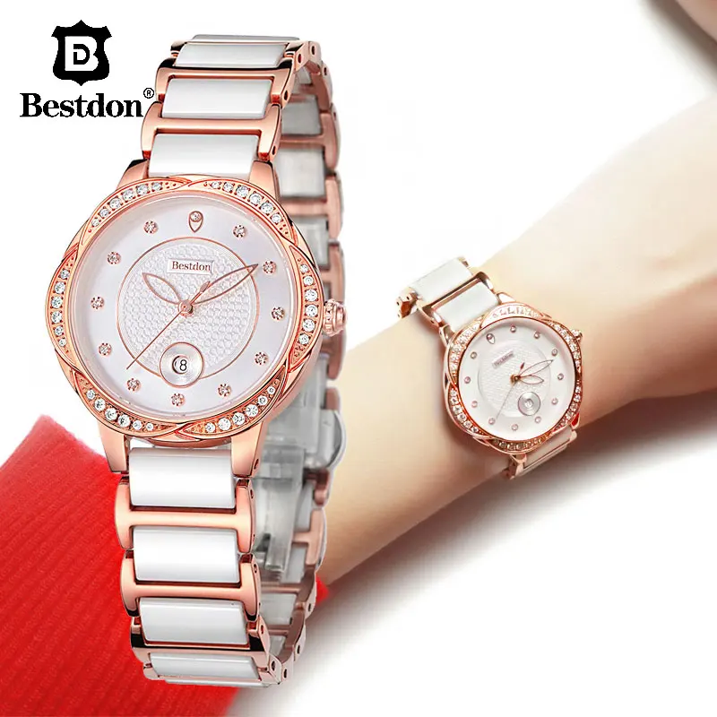 

Bestdon Luxury Women Watches Fashion White Sapphire Waterproof Jewelry Quartz Switzerland Ladies Wristwatch Relogio Feminino Gif