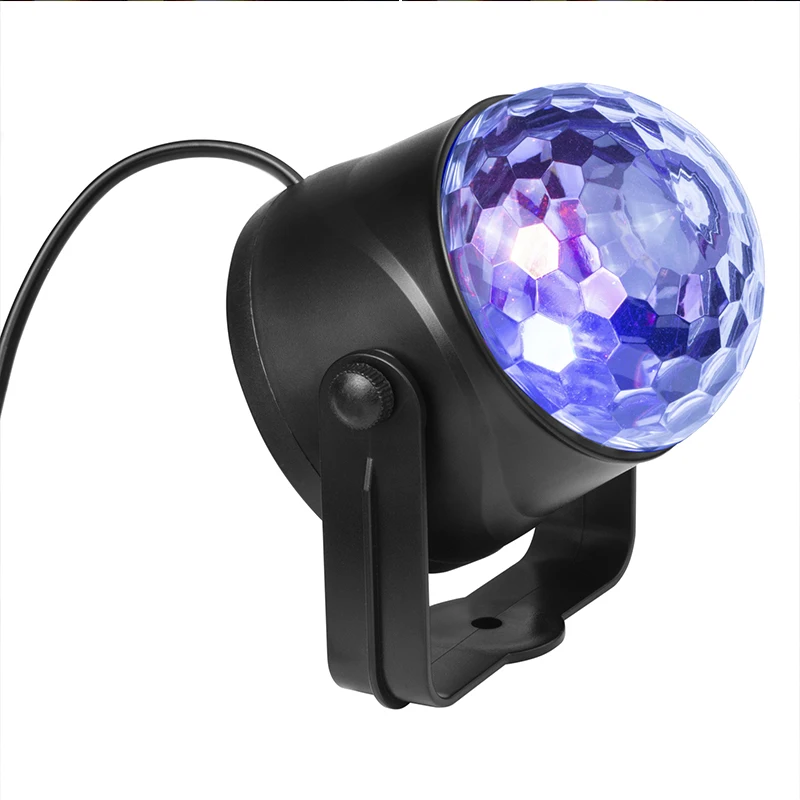 LED Magic Ball USB Mini Crystal Magic Ball Light Colorful Rotating Stage Laser Light KTV Stage Light