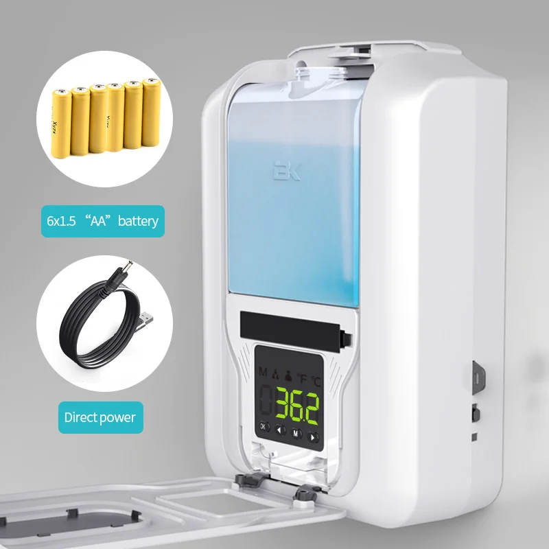 

3000ml Infrared Thermometer Automatic Liquid Soap Dispenser Palm Temperature Measurement Alcohol Gel Spray 2 in 1 Machine