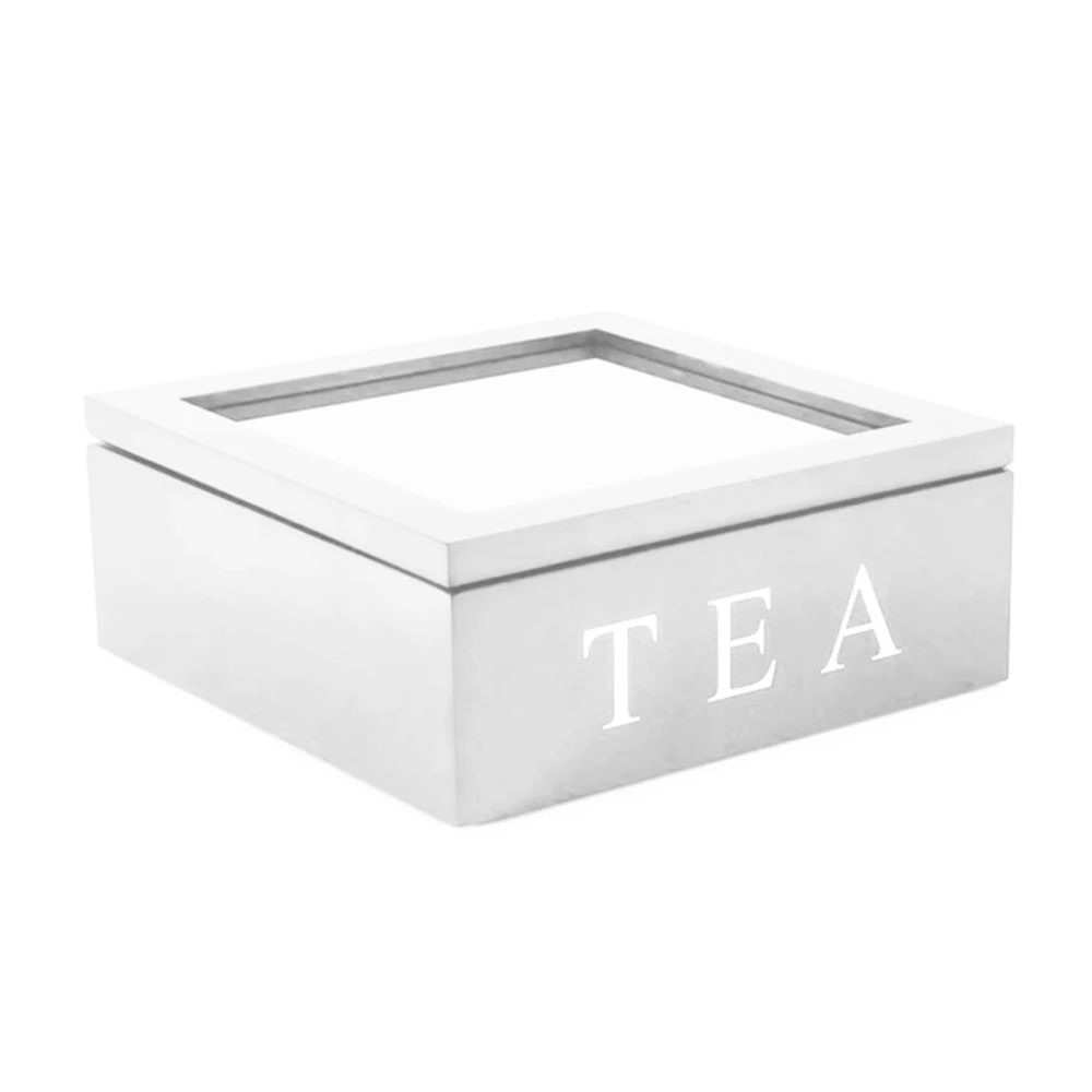 

Wooden Tea Box Tea Bags Container Storage Box Retro Coffee Tea Candies Bag Holder Organizer For Kitchen