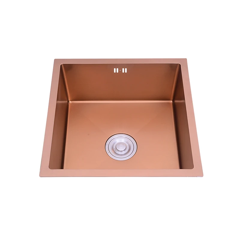 Кухонная раковина из матовой нержавеющей стали с золотом двойная миска над