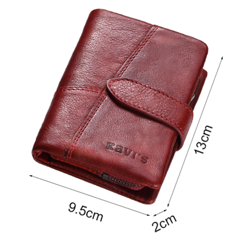 KAVIS 2021 Genuine Leather Women's Wallet Lady Small Coin Purse New Magic Female Portomonee Rfid Walet Perse Money Pocket Girls | Багаж и