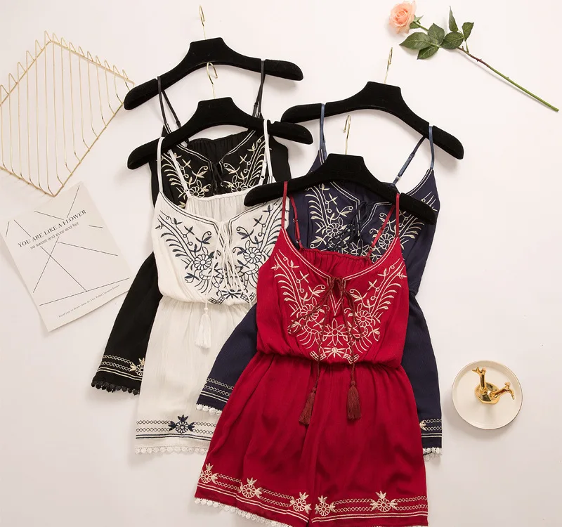 Летняя одежда женский модный сексуальный комбинезон с v-образным вырезом и