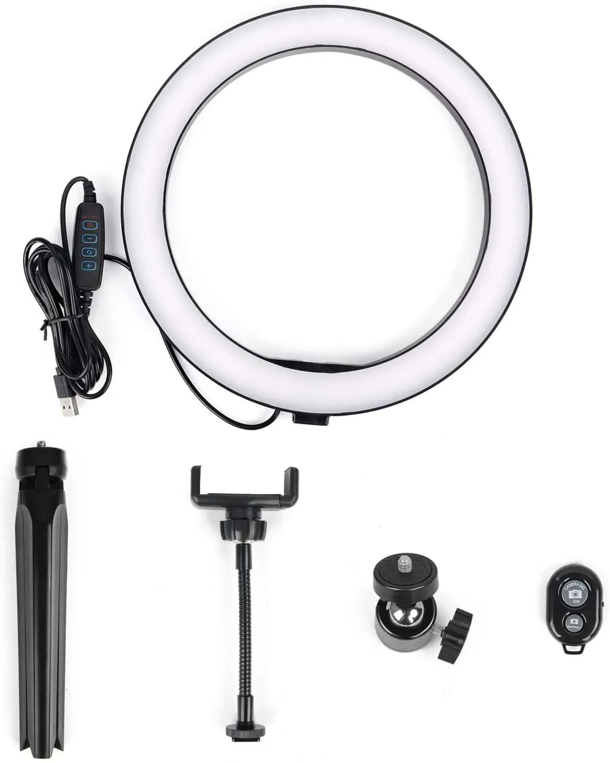 

10.2 Inch Ring Light with Stand Rovtop LED Camera Selfie Bluetooth remote control for Tripod Phone Holder Video Photography
