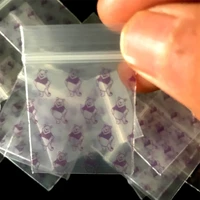 1 pack 100 pieces hot new tobacco bag tobacco sealed bag storage bag bear purple pattern with holder tobacco bag