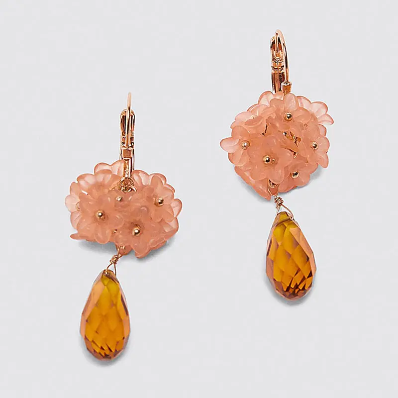 JJFOUCS разноцветные модные цветочные серьги 2019 новый дизайн Богемия ручной работы