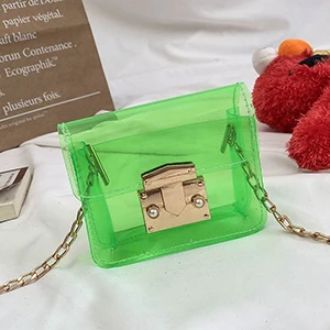 Green 12x3x10cm Трендовая Новая женская желеобразная сумка для телефона, сумка через плечо, женская прозрачная мини-сумка через плечо для телефона, прозрачная сумка через плечо для девушек - Цвет: Green 12x3x10cm