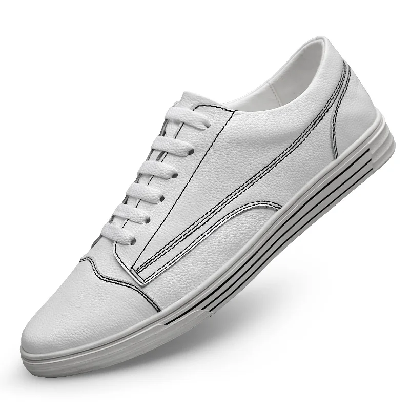 K-TUO New Spring &amp Autumn Skateboarding Shoes Genuine Leather Sport Student Sneakers Men Skateboard KT-7082 | Спорт и развлечения