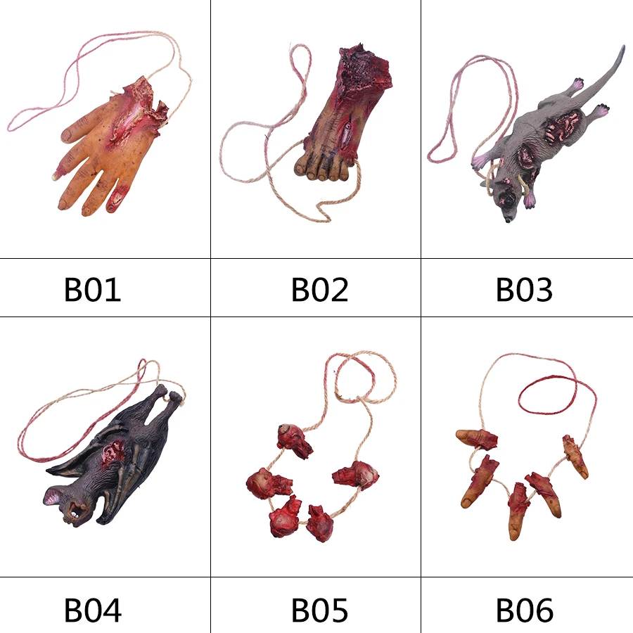 1 Набор Хэллоуин страшный латексный кровавый сломанный палец руки ступни сердце