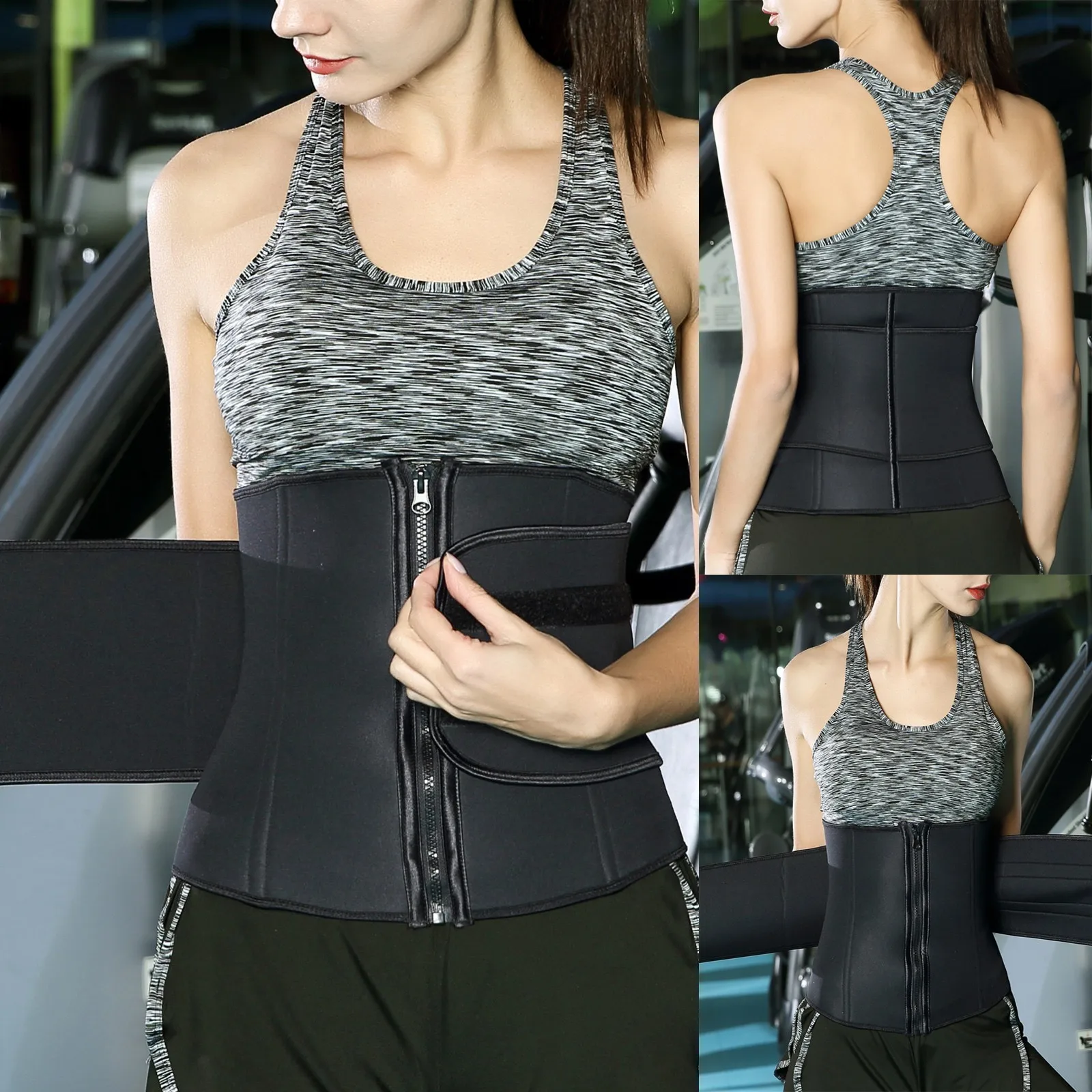 

Талии тренер неопрена пот Корректирующее белье Body Shaper Для женщин для похудения оболочка уменьшение живота Формирователь Тренировки Пояс Т...