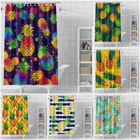 fruit leaves shower curtain bathroom waterproof polyester shower curtain pineapple printed curtains for bathroom