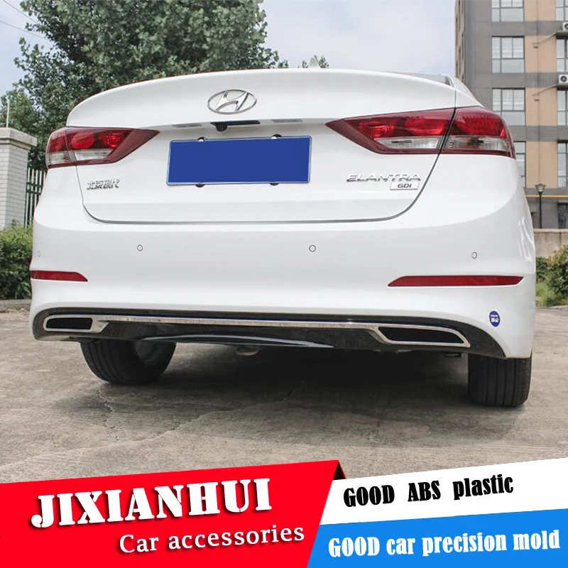 Задний спойлер для Hyundai Elantra 2016 2018 3D ABS задний бампер диффузор|Обвесы| |
