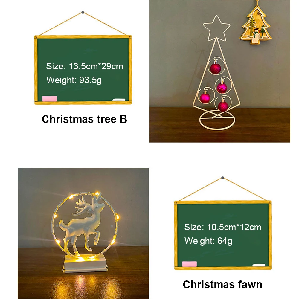 

Santa Claus Battery Box Decorative Xmas Decor Christmas Led Light Party Durable Iron Art star lights elderly elk 2021New