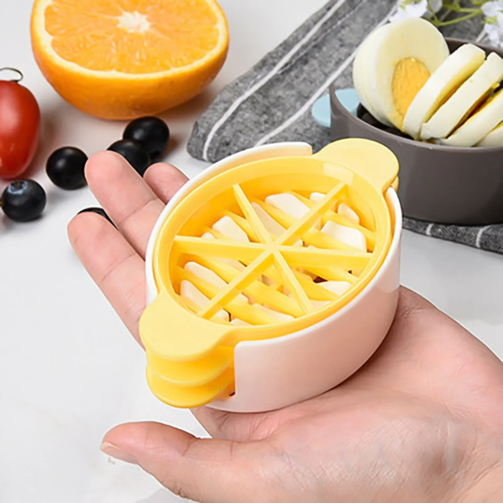 

Baking Egg Cutter Multi-Functional Egg Slicer Kitchen Tool Eggs Cutting 3in1 Gadgets Egg Splitter Artifact Cooking Tools