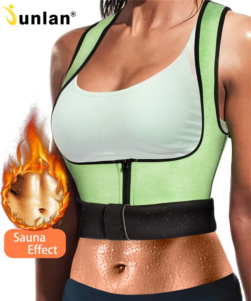 Женский жилет сауна Junlan с молнией неопреновый корректор живота тренировочный
