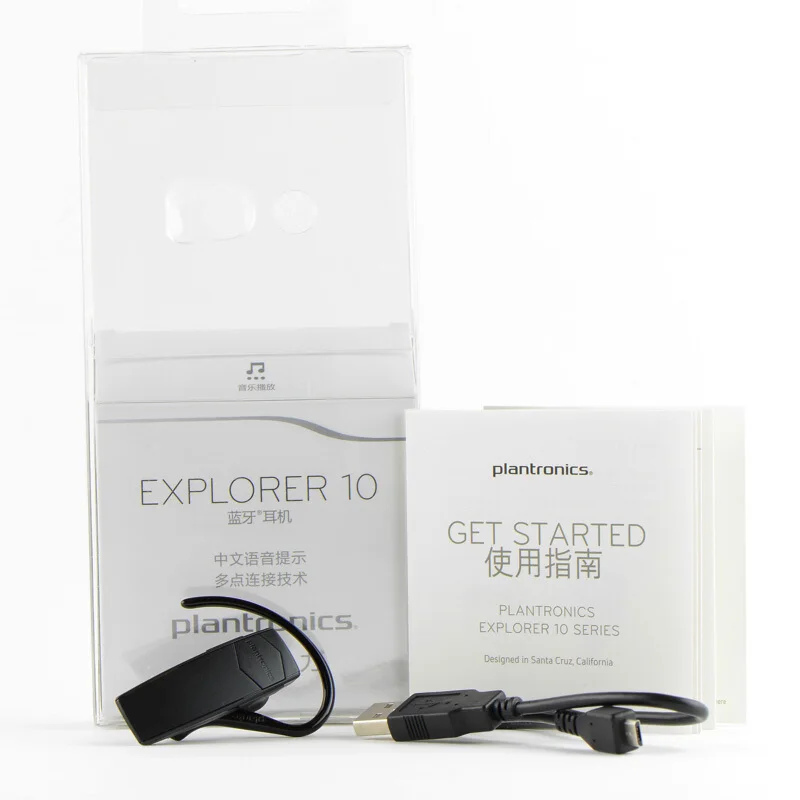 Оригинальные беспроводные bluetooth-наушники Plantronics Explorer 10 с голосовым управлением и