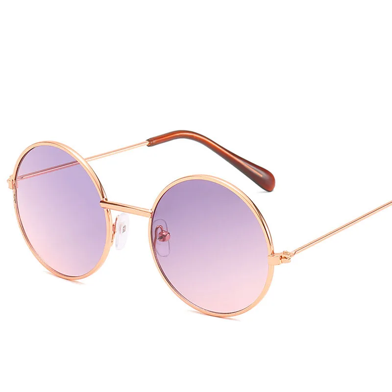 Маленькие круглые детские солнцезащитные очки в металлической оправе Новинка 2020