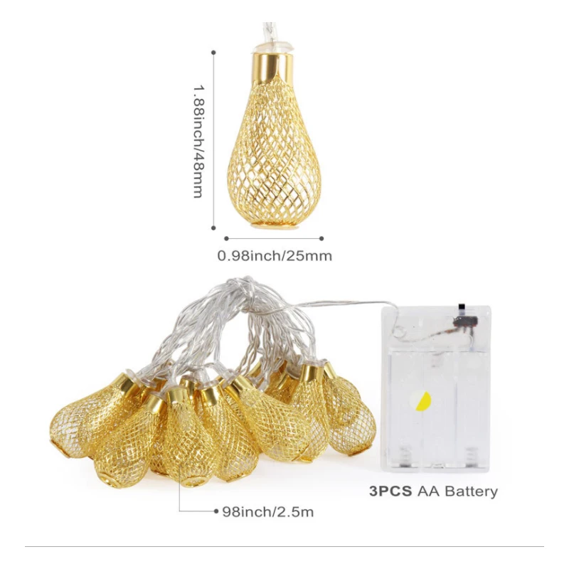 OUFULA светодиодный гирлянды Рождественская елка пейзаж огни медный провод