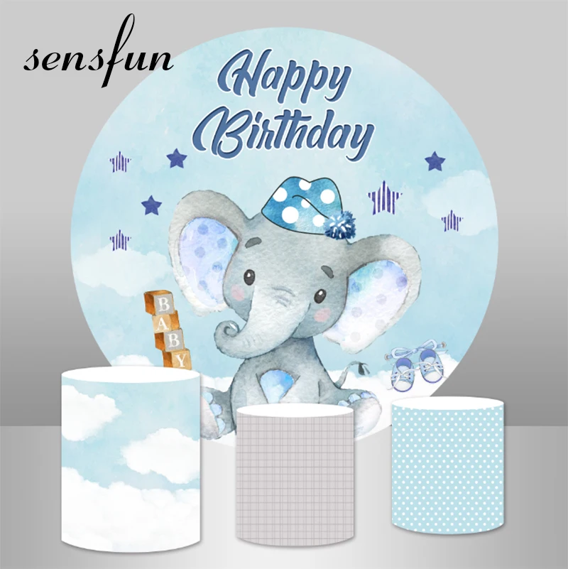 Новый дизайн фоны для фотографирования новорожденных с изображением слона и