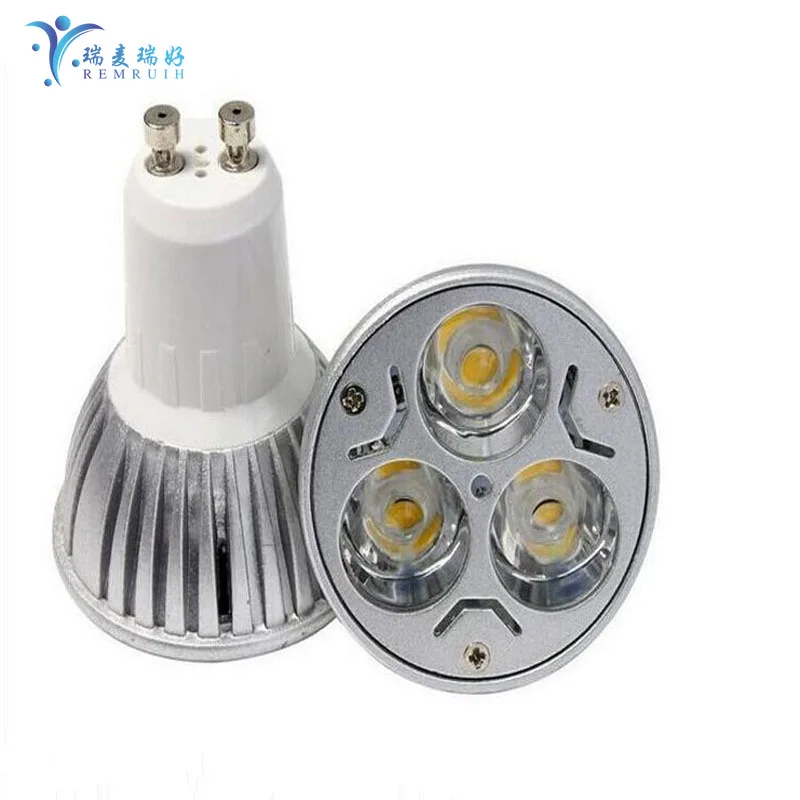 Free Shipping New GU10 9W Die-Cast Cup LED Spotlight  Cool White Spot Light Bulb die cast oil cup stand for watch repair w 5 cups