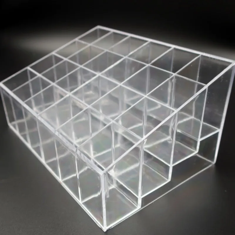 

24 Grid Lipstick Box Acrylic Makeup Organizer Storage Box Lipstick Nail Polish Display Stand Holder Cosmetic Organizer Box