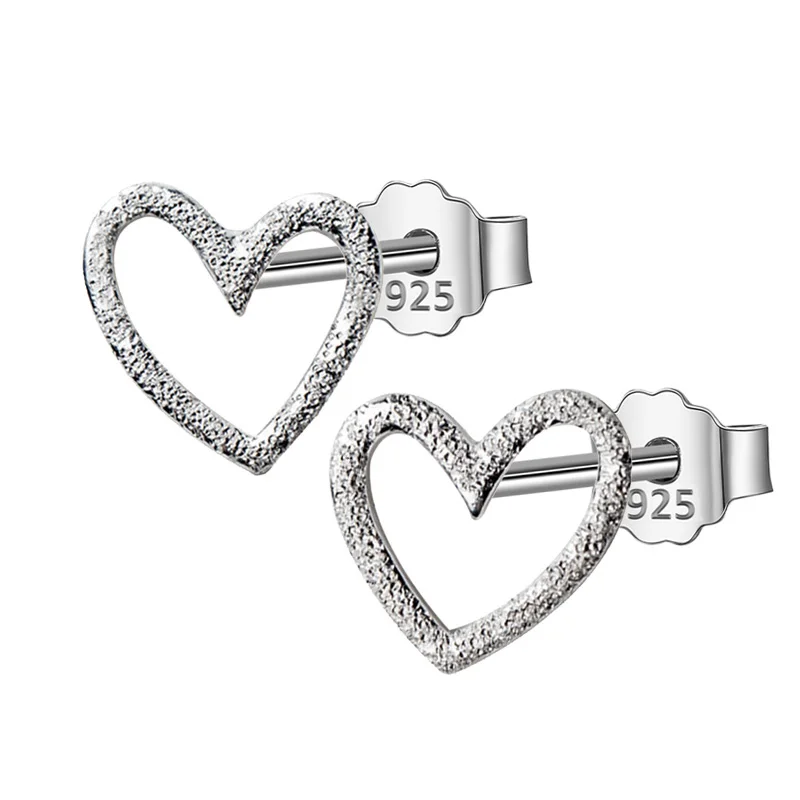 DS196 Silver Trusta 925 пробы серебряные ювелирные изделия женские модные милые миниатюрные маленькие серьги-гвоздики любовь подарок для девочек Дети Леди DS196 - Окраска металла: DS196 Silver