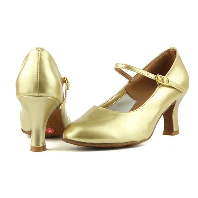 PU Heel 7cm Black Salsa Tango Latin Dance Shoes Woman Zapatos De Baile Latino Mujer Ballroom Dance Shoes