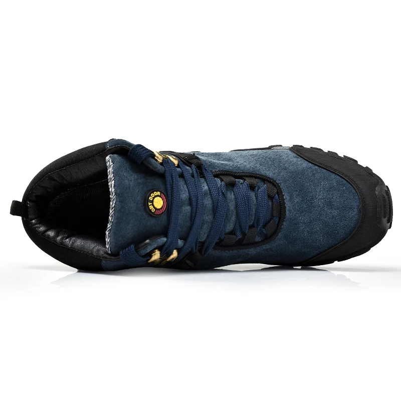Mens High top Lace up Suede Boots Winter Warm Men Boots Outdoor Hiking Boots Men Waterproof Trail Shoes zapatillas de hombre