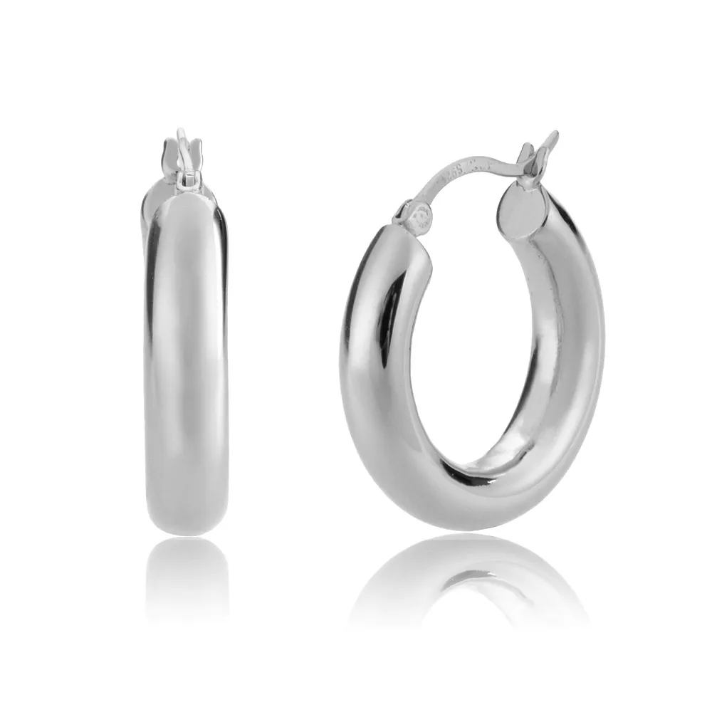 

15mm Hollow Hoops Closed Claps Circle Loop 925 Sterling Silver 2020 Fashion Women Luxury Jewelry Piercing Pendiente