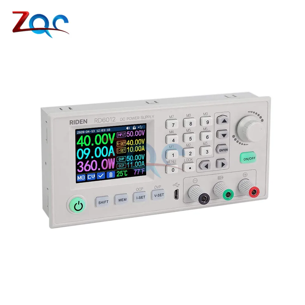 Conversor de Tensão 6-70v para dc Ajustável Dc-dc Step Down Power Module Buck Controle Wifi dc 0-60v 12a Rd6012 – Rd6012w Cnc