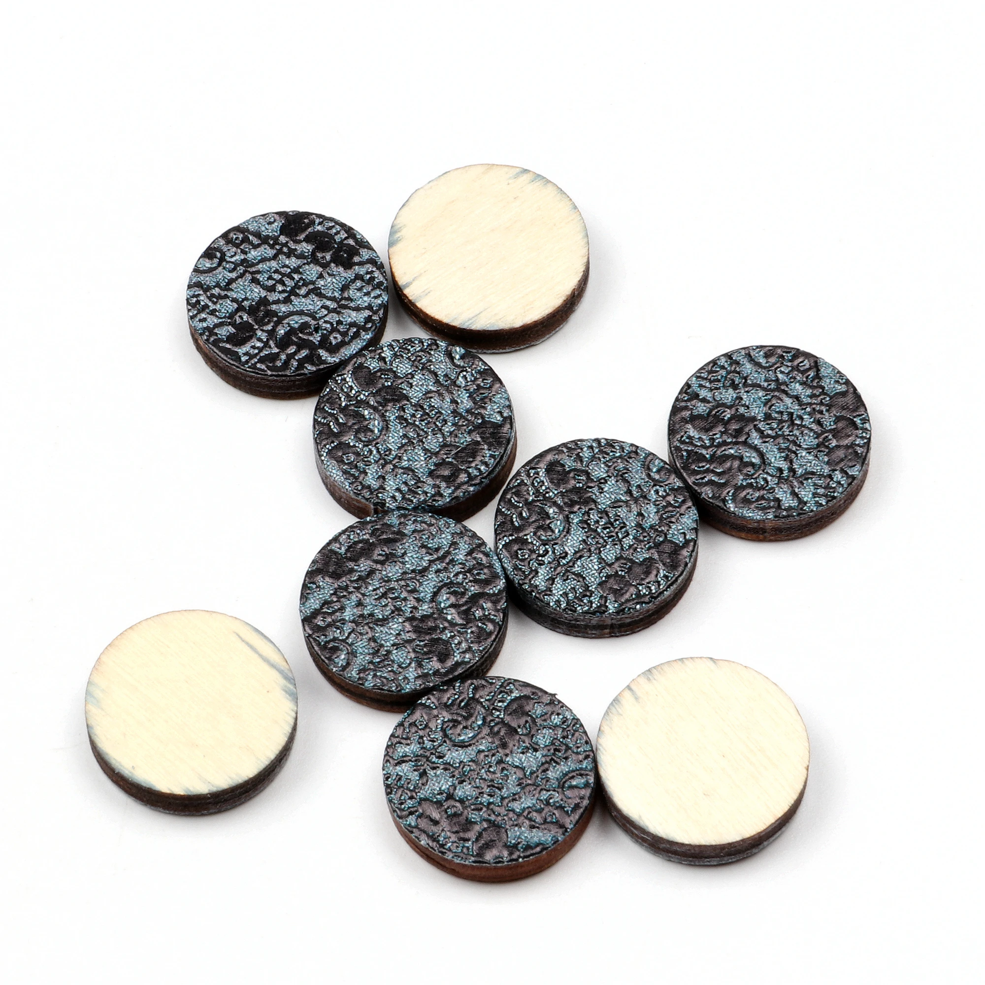 Уникальный 3D геометрический тисненый 16 мм круглый цветной рисунок узор лазерная