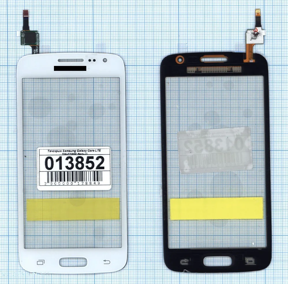 Сенсорное стекло (тачскрин) для Samsung Galaxy Core LTE SM-G386F белый Диагональ 4.5 | Мобильные