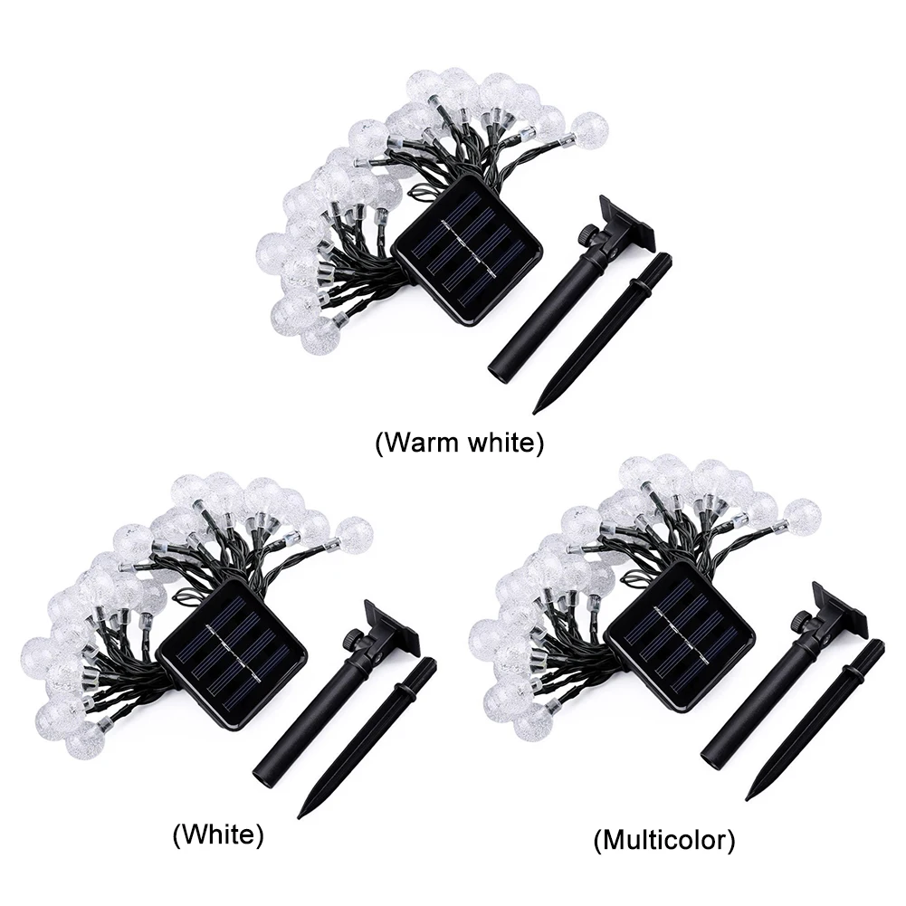 

New 50 LED Crystal ball 7M Solar Lamp Power Waterproof LED String Fairy Lights Solar Garlands Garden Christmas Decor For Outdoor