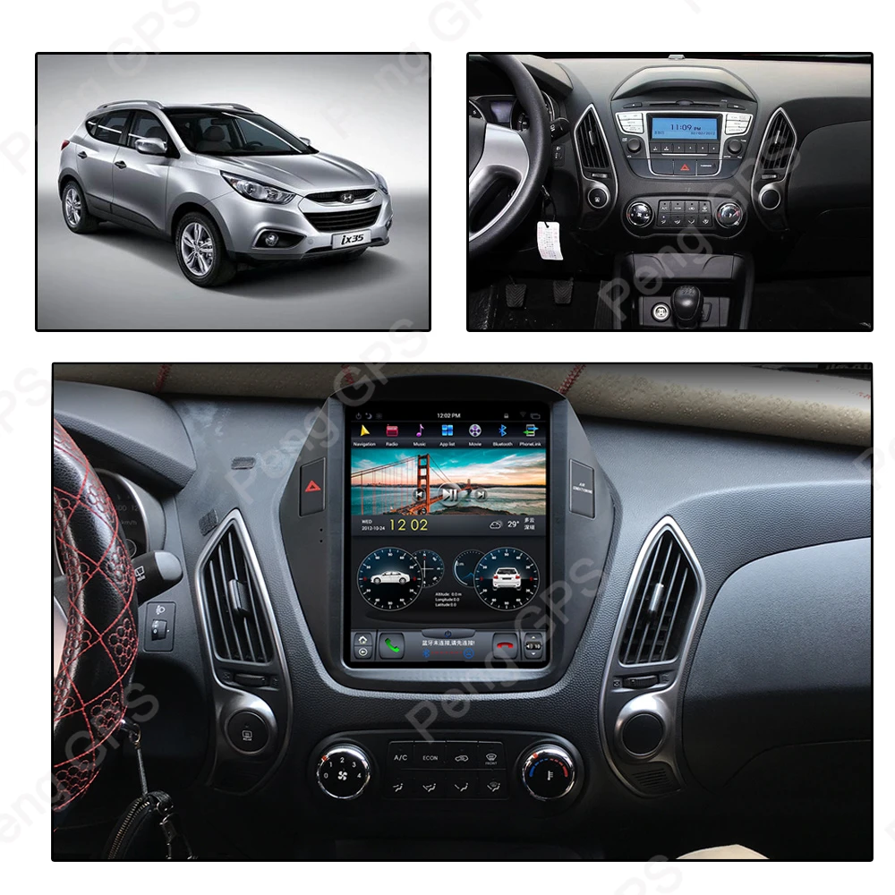 4G+ 64G PX-6 Android 8,1 Тесла вертикальный экран для hyundai IX35+ аудио плеер в тире Carplay 1920*1080 gps навигационный блок