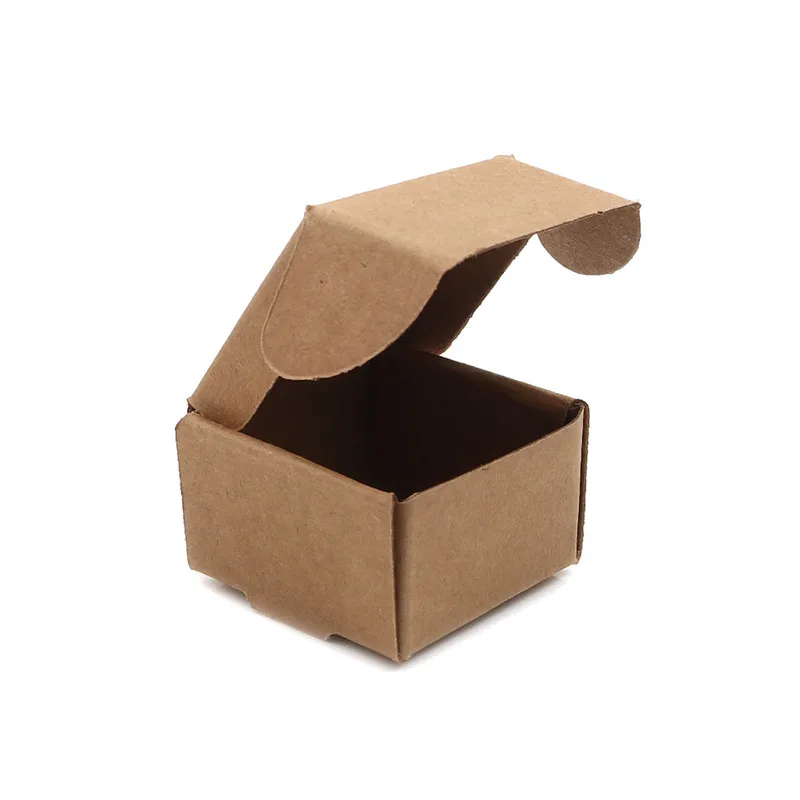 

20 PCs Doreen Box Paper Packing & Shipping Boxes Square Black & Brown Color Box For Fashion Jewelry 4cm x 4cm x 2.5cm