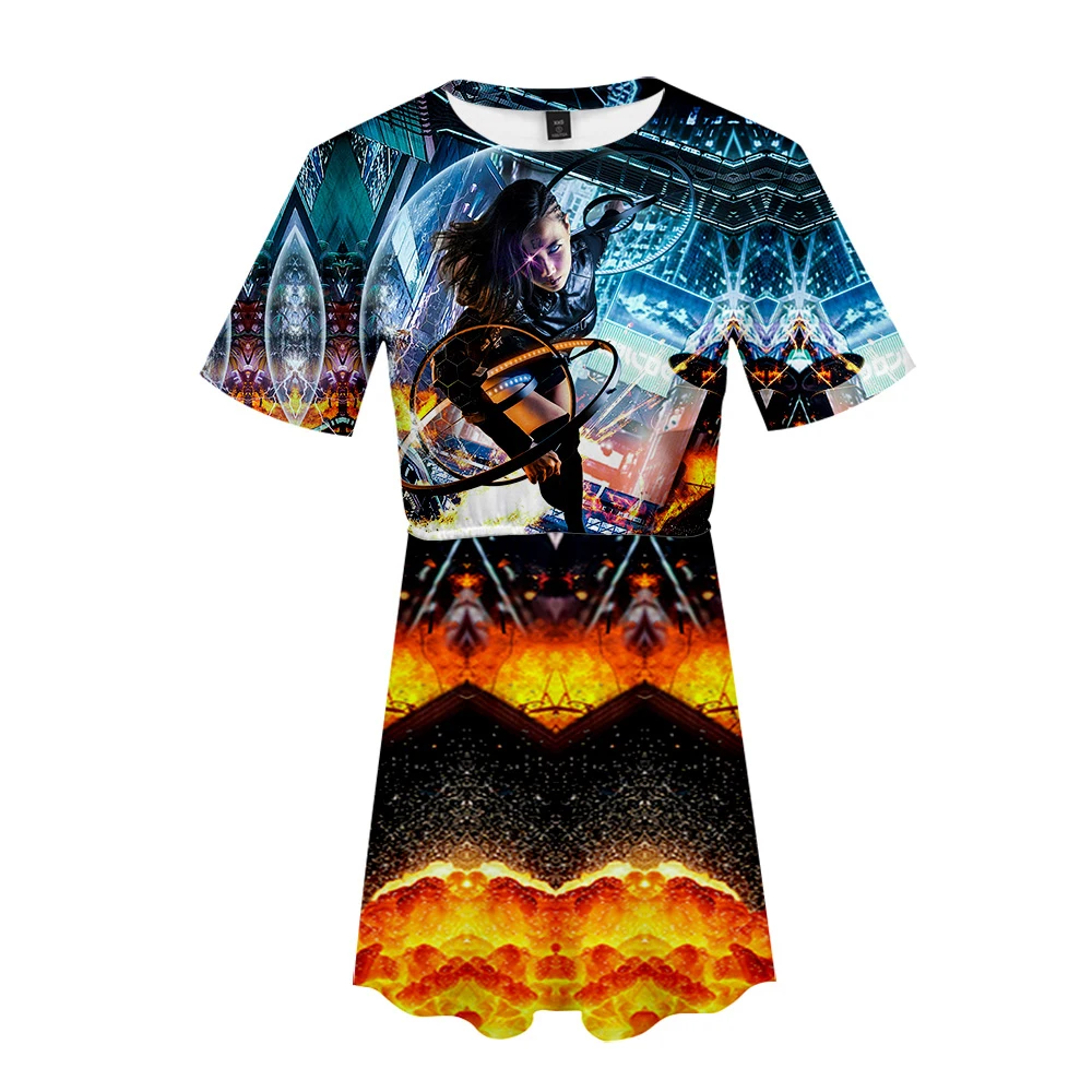 Женское платье с 3D принтом &quotПризрак в раковине&quot модные летние платья коротким