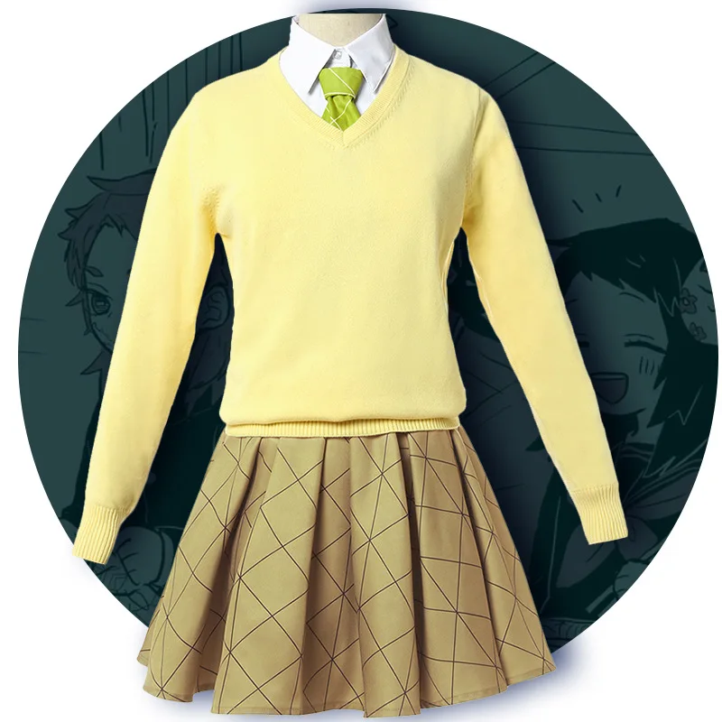 

Anime Demon Slayer Kochou Shinobu Cosplay Costume JK Uniform Dress Clothing Long Sleeve For Performance Halloween Party Women