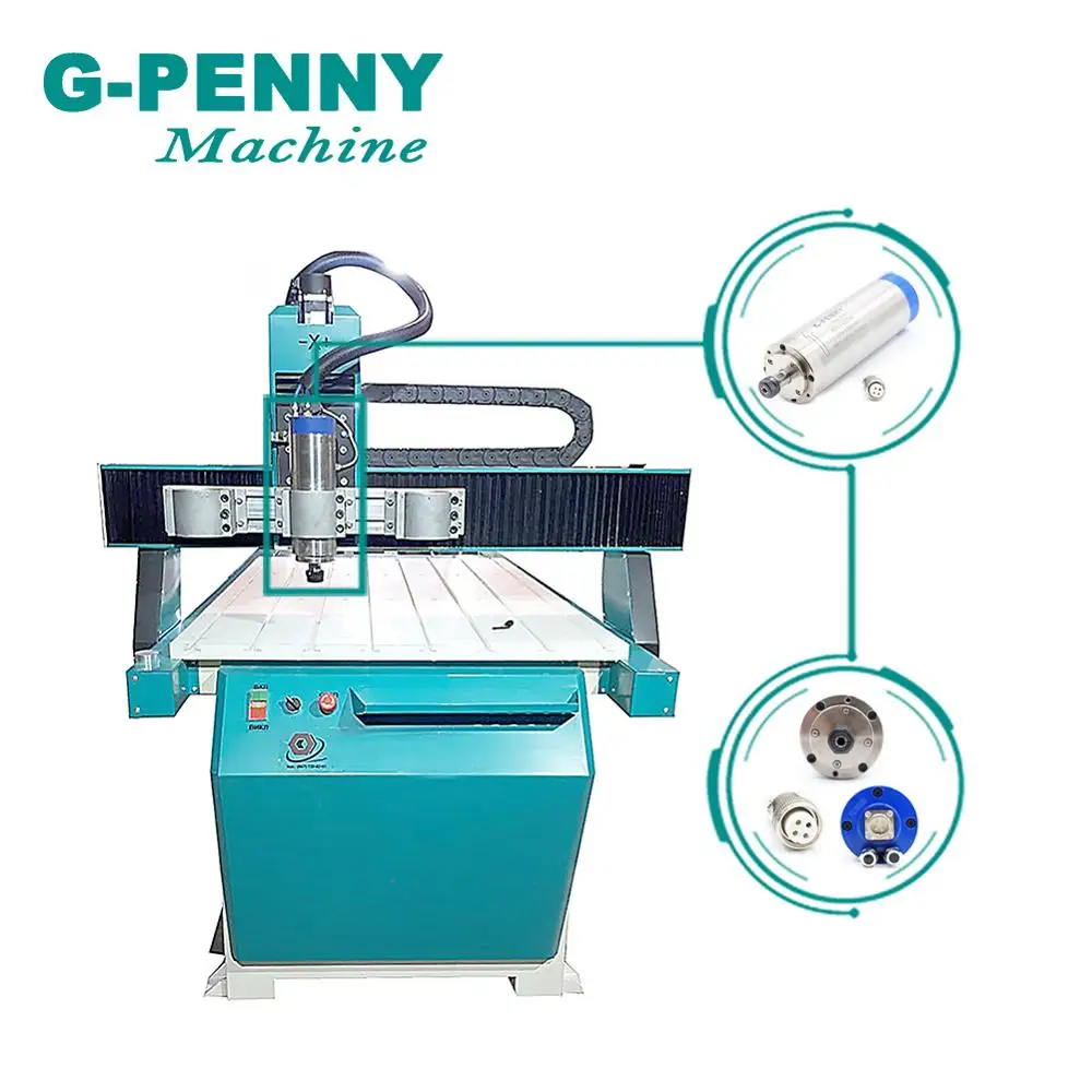 G-PENNY 220V 0.8KW ER11 фрезерный станок с ЧПУ с водяным охлаждением двигателя шпинделя деревообрабатывающий фрезерный станок с ЧПУ шпиндель мотора 65x195 мм с 4 подшипника