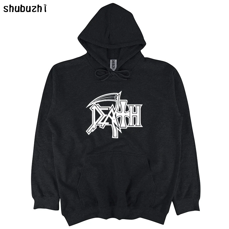Толстовка с надписью «DEATH Logo», рок-группа, Повседневная Толстовка с капюшоном, shubuzhi, новинка, забавная толстовка с капюшоном, Мужская одежда, толстовка sbz4590 - Цвет: black