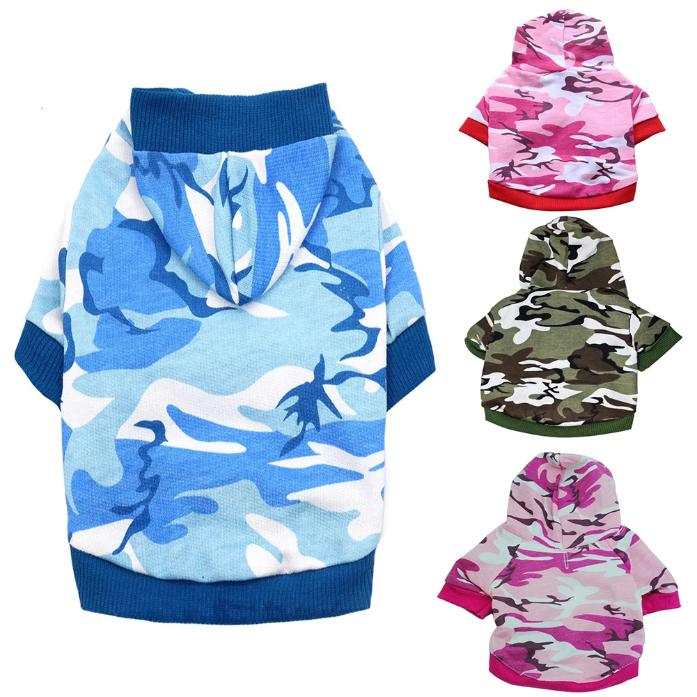 

Pet Supplies Winter New Fashion Beautiful Four-color Camouflage Hoodie Sweater Long-sleeved Jacket Puppy Dog Clothes