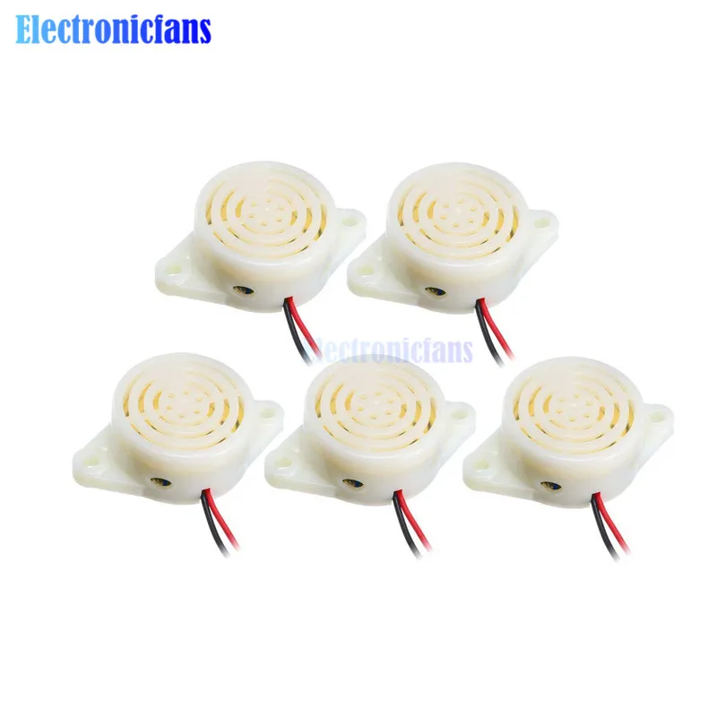5pcs 95DB Alarm High-decibel 3-24V 12V Electronic Buzzer Beep Intermittent Continuous for Arduino SFM-27 |