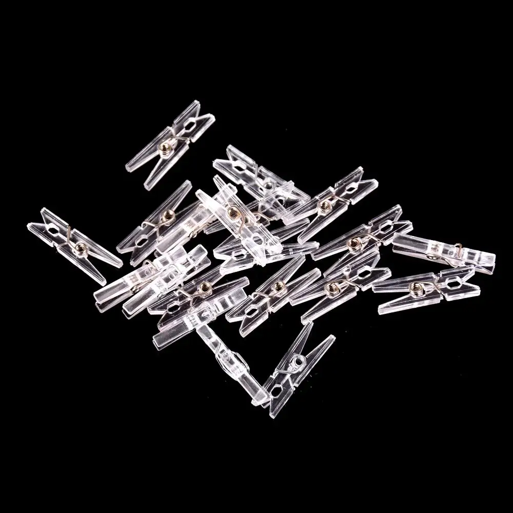 

100Pcs Small Clothes Pegs For Photo Clips Clothespin Paper Craft Decoration Clips Pegs Mini Size Plastic Clips
