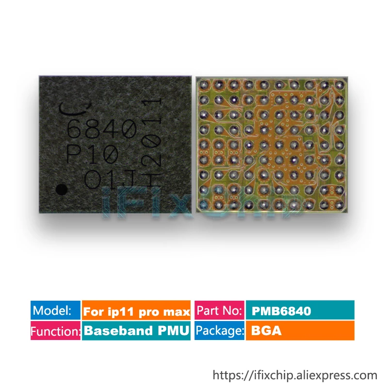 5 шт./лот PMB6840 6840 для iphone 11/11 pro/11 pro max U_PMIC_K Baseband PMU PMIC источник питания чип PM IC |