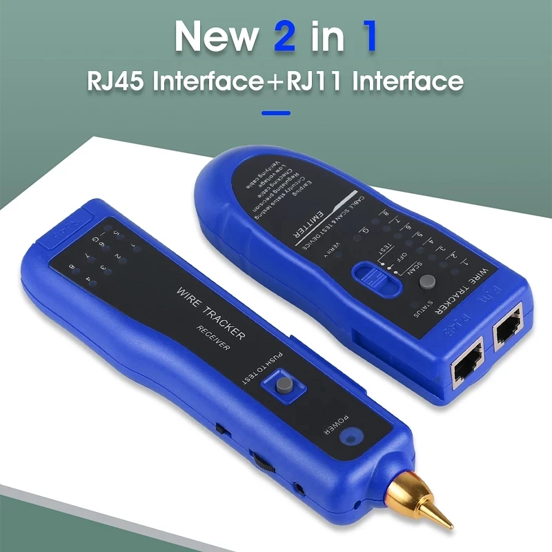 RJ11 RJ45 Cat5 Cat6 Telephone Wire Tracker Tracer Ethernet LAN Network Cable Tester Detector Line Finder