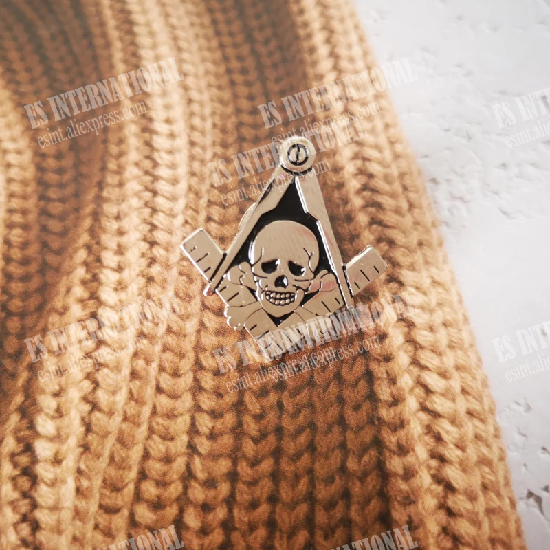 

wholesale Masonic Lapel Pins Badge Mason Freemason skull BLM1 size 2.4*2.5cm Exquisite men's business accessories