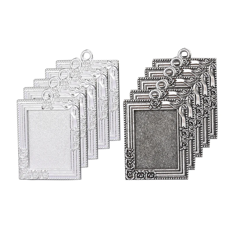 

5pcs Rectangle Cameo Cabochon Base Carving Flower Jewelry Making Crafts 18x25mm Pendant Necklace DIY Jewelry Findings
