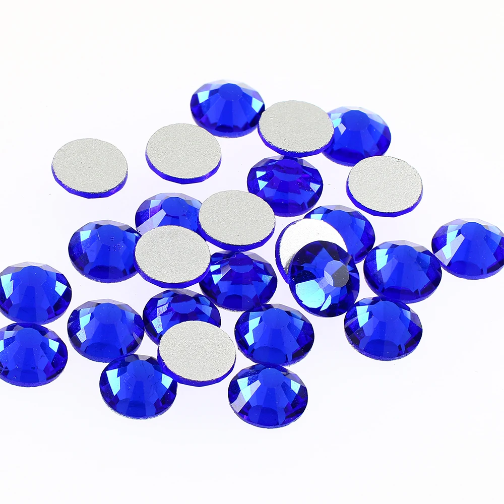 Стразы для дизайна ногтей с сапфиром s-образные стразы без горячей фиксации