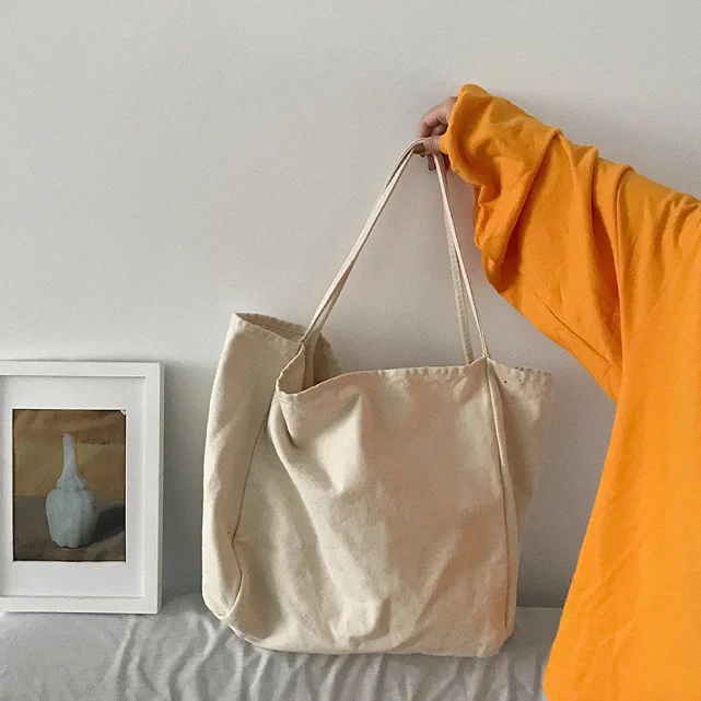 

Women Student Solid Color Fashion Shoulder Tote Handbag Girls School Bags Women Large Capacity Beach Eco Folding Bag Bolsas